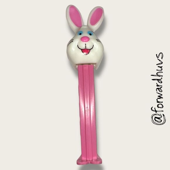 Bundle Sale 3 for $15 | PEZ Dispenser – White Rabbit with Pink Ears - Picture 1 of 9